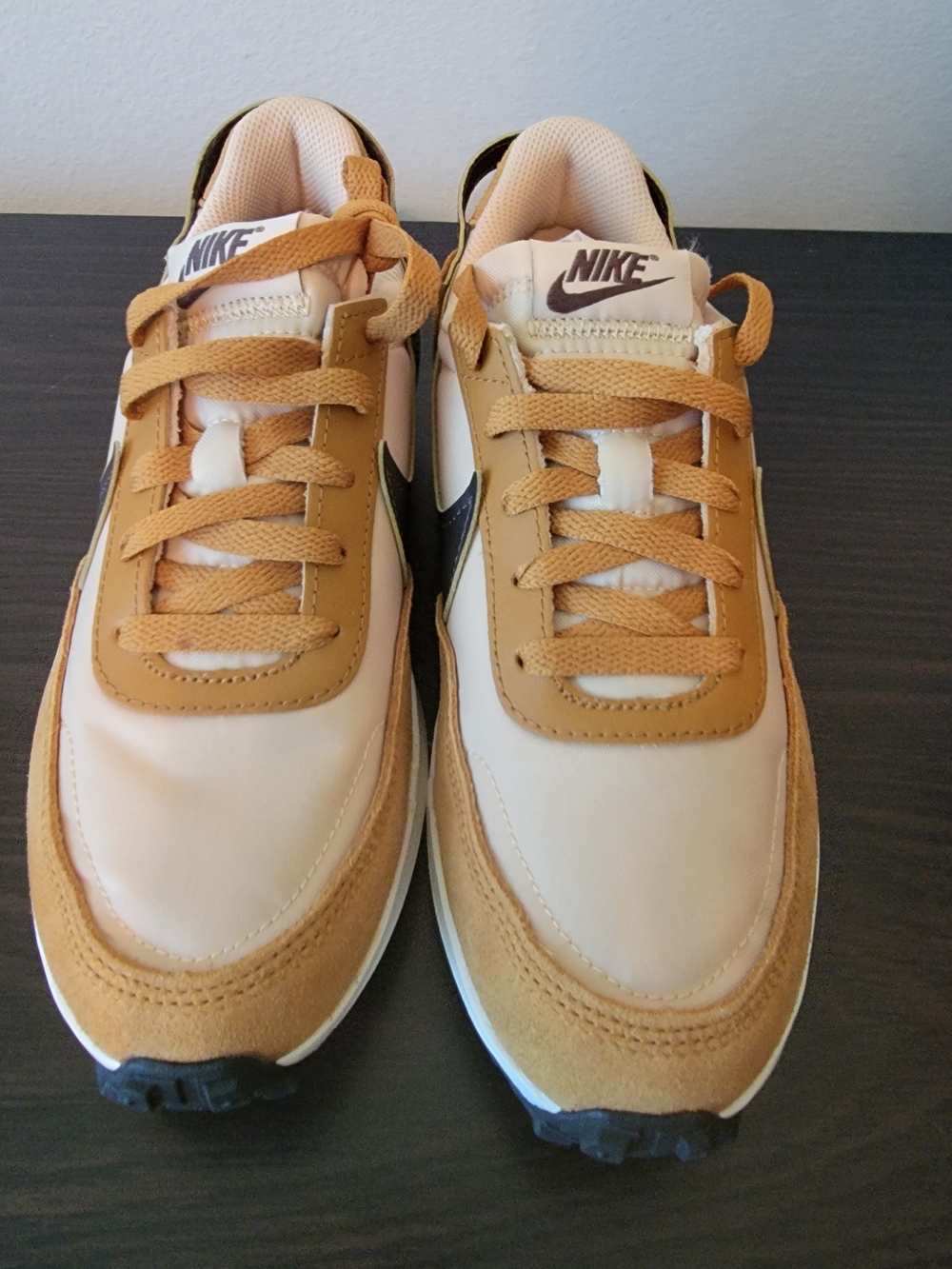 Nike Women’s Gold and Brown Low-Top Sneakers